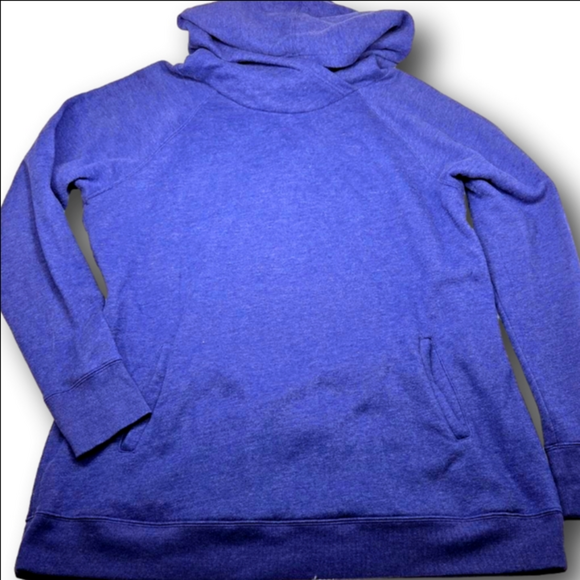tek gear Tops - Women's Tek Gear tunic length Blue Cowl Neck Hoodie Plus Size XXL